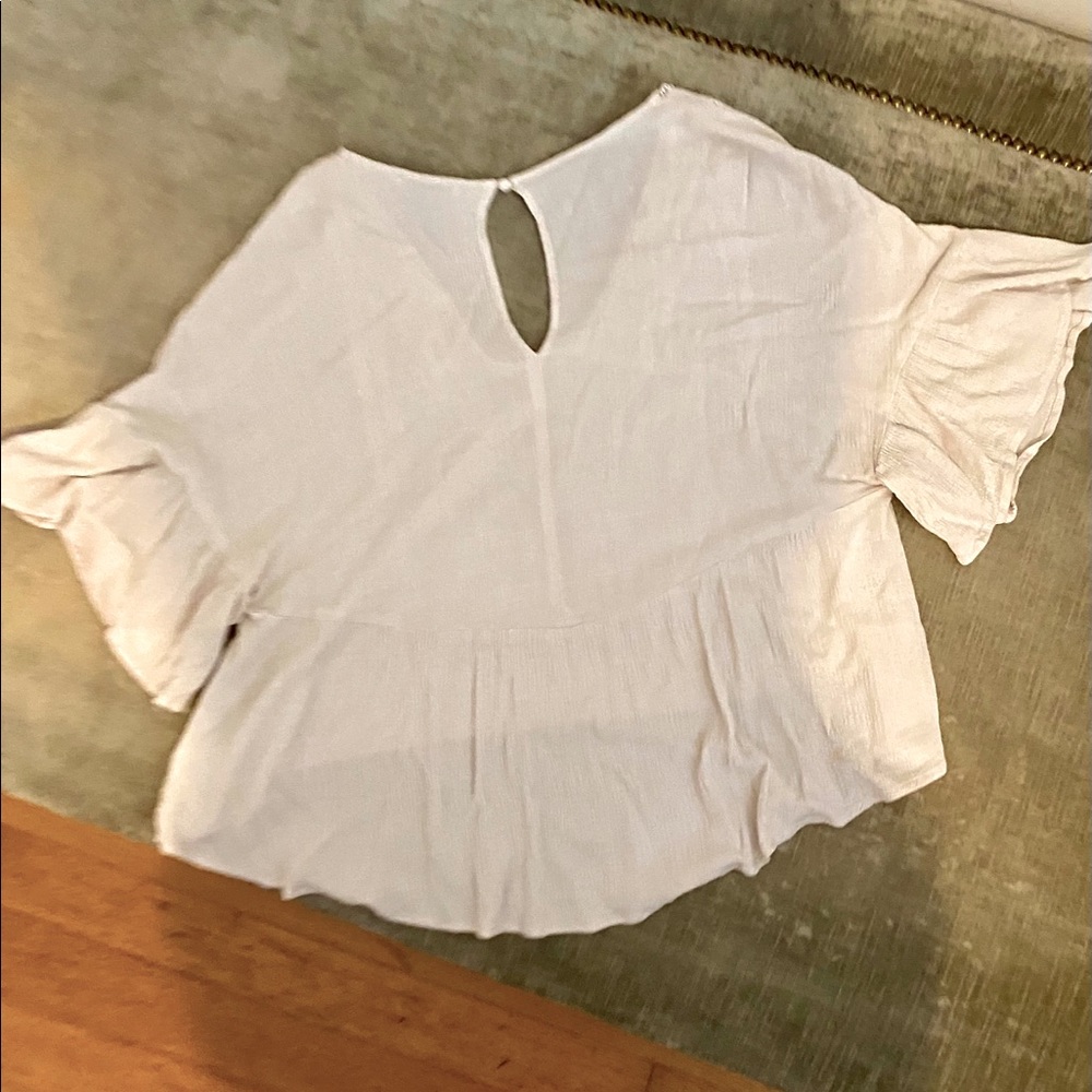Urban Outfitters Tan Flowy Blouse